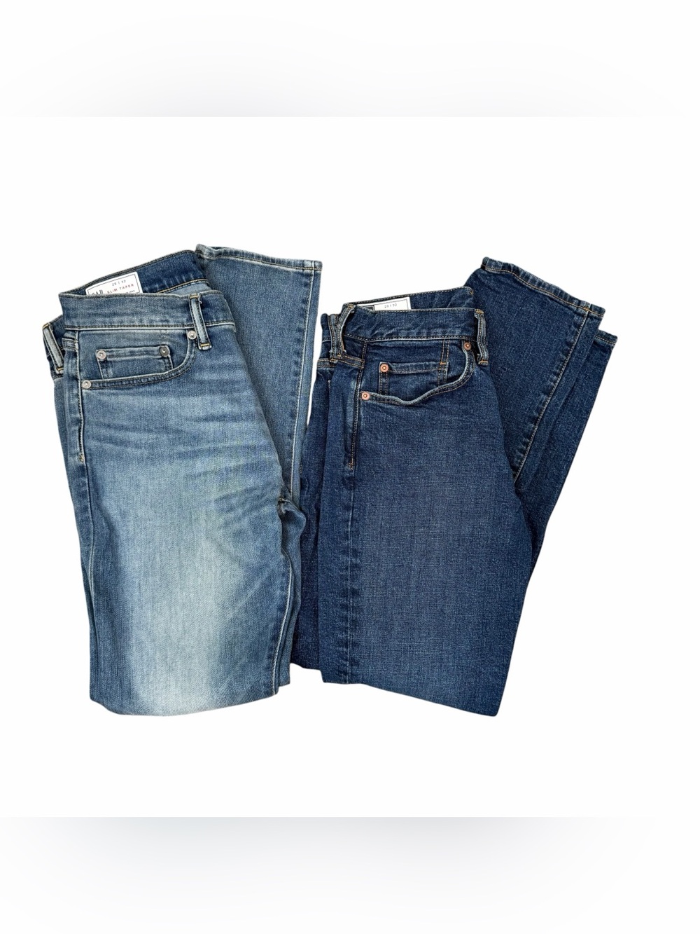 Lot Of 2 Gap Mens Jeans 29x32 Slim Slim Taper Blue Stretch Denim